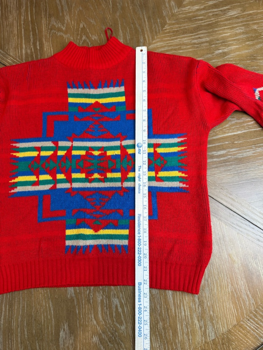 Vintage Rainbow Ridge Geometric Aztec Pattern Sweater - Picture 7 of 7